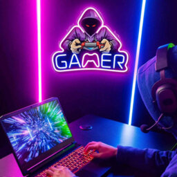 Game Controller Led Neon Sign , 38 , 32Cm Wall Light For Gamer Room And Boys  Gift - thumbnail 2