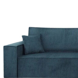 Karl L Maxi Corner Sofa Bed Corduroy Upholstery Storage Springs Universal Left Or Right Hand Side Design Blue - thumbnail 3