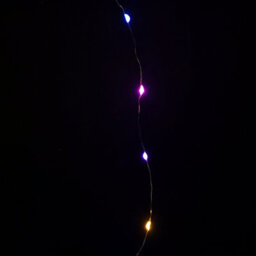 Samuel Alexander 50 Led 2.5M Premier Microbrights Indoor Outdoor Christmas Multi Function Battery Operated Lights With Timer On Pin Wire In Rainbow - thumbnail 4