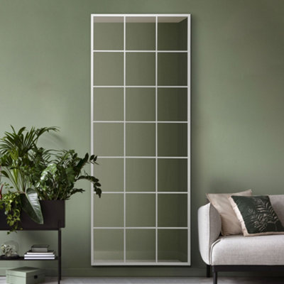 Mirroroutlet The Fenestra White Modern Window Leaner / Wall Mirror 200Cm X 80Cm - image 1