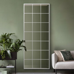 Mirroroutlet The Fenestra White Modern Window Leaner / Wall Mirror 200Cm X 80Cm - thumbnail 1