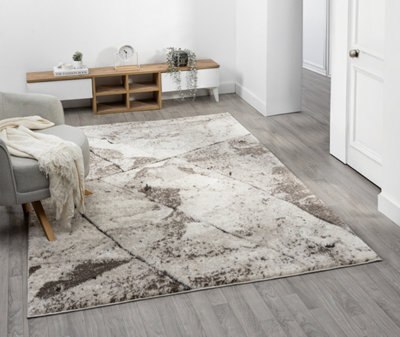 Eleanor Modern Embossed Contemporary Living Room Area Rug - Slate Design,mocha,200 X 290 Cm - image 1