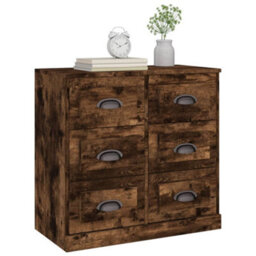 Berkfield Classic Sideboard Smoked Oak 70X35.5X67.5 Cm Engineered Wood - thumbnail 4