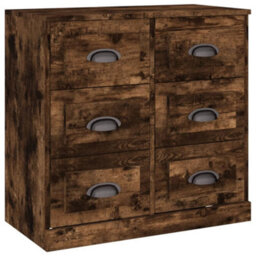 Berkfield Classic Sideboard Smoked Oak 70X35.5X67.5 Cm Engineered Wood - thumbnail 1