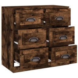 Berkfield Classic Sideboard Smoked Oak 70X35.5X67.5 Cm Engineered Wood - thumbnail 8