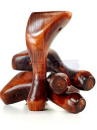 L&F Queen Anne Wooden Legs 200mm High Set Of 4 Mahogany Wash Furniture Feet Settee Chairs  Sofas Footstools (Self Fixed) - thumbnail 4