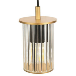 Luminosa Lighting Luminosa Norfolk Slim Pendant Ceiling Light Gold, Transparent Glass E27, Ip44 - thumbnail 4