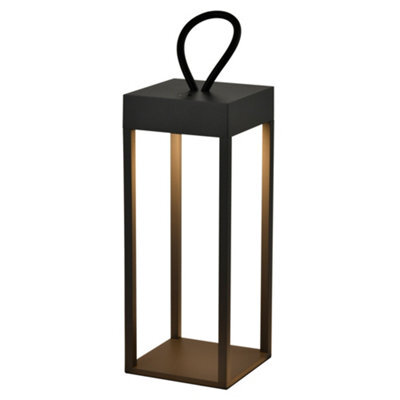 Harper Living Portable Led Outdoor Light, Rechargeable Battery, Ip54, Dimmable, Dark Grey Finish - image 1