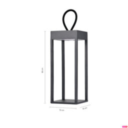 Harper Living Portable Led Outdoor Light, Rechargeable Battery, Ip54, Dimmable, Dark Grey Finish - thumbnail 5