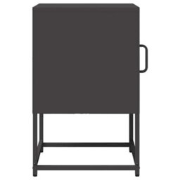 Berkfield Bedside Cabinet Black 36X39X60.5 Cm Cold-Rolled Steel - thumbnail 6