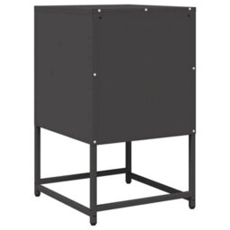 Berkfield Bedside Cabinet Black 36X39X60.5 Cm Cold-Rolled Steel - thumbnail 7