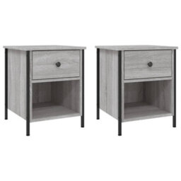Berkfield Bedside Cabinets 2 Pcs Grey Sonoma 40X42X50 Cm Engineered Wood - thumbnail 2