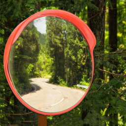Xample 60Cm Wide Angle Security Road Mirror Curved For Indoor Burglar Outdoor Safurance Roadway Safety Traffic Signal Convex Mirror - thumbnail 1