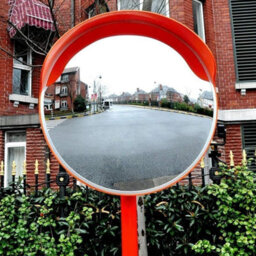 Xample 60Cm Wide Angle Security Road Mirror Curved For Indoor Burglar Outdoor Safurance Roadway Safety Traffic Signal Convex Mirror - thumbnail 4