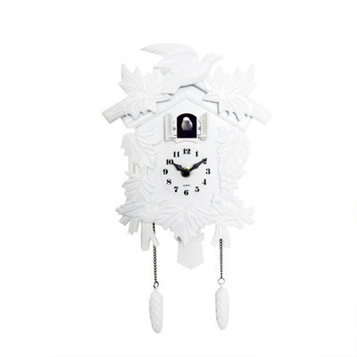 Walplus White Vintage Cuckoo Clock - Swinging Pendulum, And Classic Design Wall Clock For Bedroom, Livingroom And Kitchen - image 1