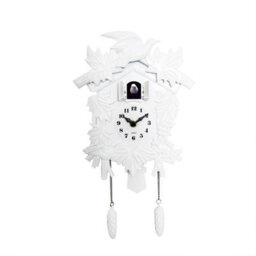 Walplus White Vintage Cuckoo Clock - Swinging Pendulum, And Classic Design Wall Clock For Bedroom, Livingroom And Kitchen - thumbnail 1