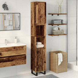 Berkfield Bathroom Cabinet Old Wood 30X30X190 Cm Engineered Wood - thumbnail 3
