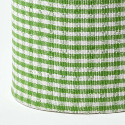 Homescapes Green Gingham Check Round Pouffe Cotton 40 X 42 Cm - thumbnail 4