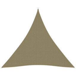Berkfield Sunshade Sail Oxford Fabric Triangular 6X6X6 M Beige - thumbnail 1