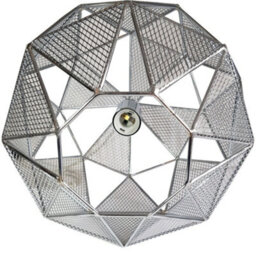 Hanging Ceiling Pendant Light Chrome Geometric Lamp Shade Bulb Holder Fitting - thumbnail 4