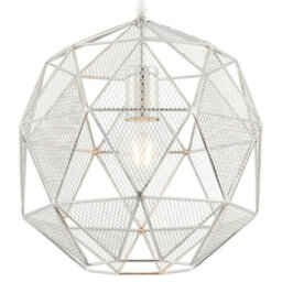 Hanging Ceiling Pendant Light Chrome Geometric Lamp Shade Bulb Holder Fitting - thumbnail 1