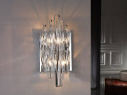 Luminosa Lighting Luminosa Manacor 2 Light Crystal Wall Lamp Chrome, G9 - Uk Stock - thumbnail 1