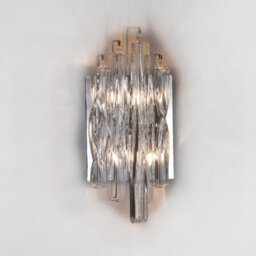 Luminosa Lighting Luminosa Manacor 2 Light Crystal Wall Lamp Chrome, G9 - Uk Stock - thumbnail 2