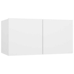 Berkfield Sturdy 8 Piece Tv Cabinet Set White Engineered Wood - thumbnail 6