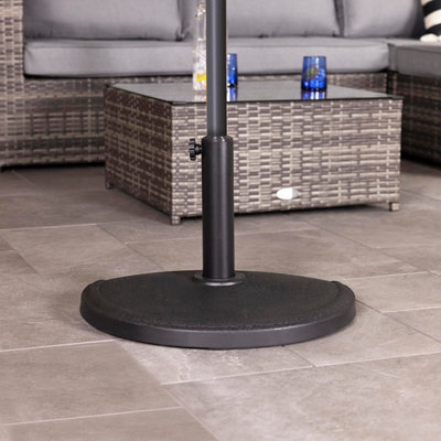 Charles Bentley Concrete Parasol Half Base For Half Canopy Umbrella - Dark Grey - image 1