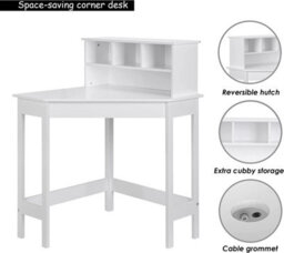Hygrad Built to Survive White Study Table And 1 Chairs For Kids Unisex Xmas, Wooden Study Desk With Chair For Children, Writing Desk With Storage And Hutc - thumbnail 5