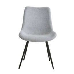 Nordlys Set Of 2 Metal And Gray Fabric Dining Chairs Modern Design Style Dining Room - thumbnail 7