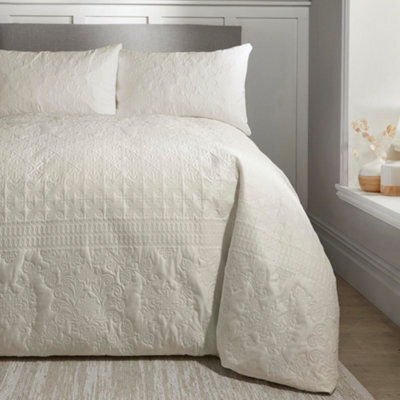 Serene Avery Stripe Pinsonic Soft Touch Natural Duvet Cover Set - image 1