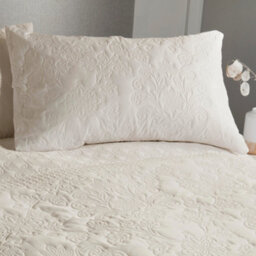 Serene Avery Stripe Pinsonic Soft Touch Natural Duvet Cover Set - thumbnail 2