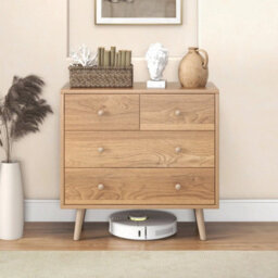 Modern 4-Drawer Dresser Wooden Storage Chest Cabinet - thumbnail 3