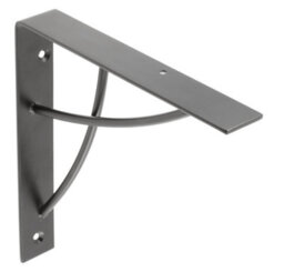 B2C 2X Wall Shelf Support Holder Bracket Steel Black Matt 40Kg Home Decor Neo - thumbnail 8