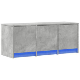 Berkfield Tv Cabinet With Led Concrete Grey 97X34X40 Cm Engineered Wood - thumbnail 3