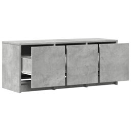 Berkfield Tv Cabinet With Led Concrete Grey 97X34X40 Cm Engineered Wood - thumbnail 9