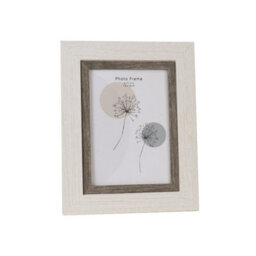 Straits White & Brown Wood Photo Frame - 5X7
