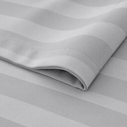 Moonlight Bedding Pillow Cover Set Of 4 Satin Stripe Pattern Microfiber Pillowcases Envelope Closure Bed Pillow Covers (White) - thumbnail 5
