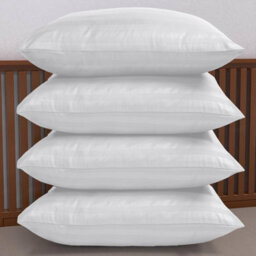 Moonlight Bedding Pillow Cover Set Of 4 Satin Stripe Pattern Microfiber Pillowcases Envelope Closure Bed Pillow Covers (White) - thumbnail 1