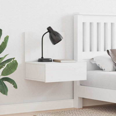 Berkfield Bedside Table White 42 X 32.5 X 40 Cm Solid Pine Wood - image 1