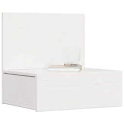 Berkfield Bedside Table White 42 X 32.5 X 40 Cm Solid Pine Wood - thumbnail 3