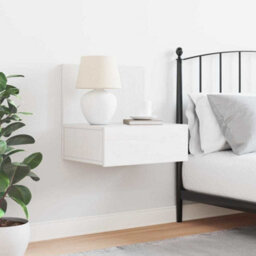 Berkfield Bedside Table White 42 X 32.5 X 40 Cm Solid Pine Wood - thumbnail 4