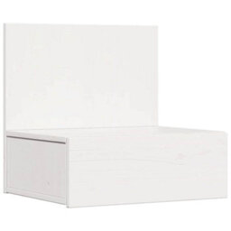 Berkfield Bedside Table White 42 X 32.5 X 40 Cm Solid Pine Wood - thumbnail 2