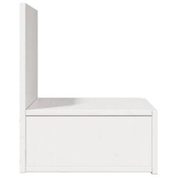 Berkfield Bedside Table White 42 X 32.5 X 40 Cm Solid Pine Wood - thumbnail 7