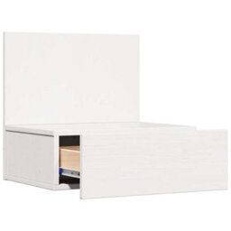 Berkfield Bedside Table White 42 X 32.5 X 40 Cm Solid Pine Wood - thumbnail 5