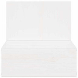 Berkfield Bedside Table White 42 X 32.5 X 40 Cm Solid Pine Wood - thumbnail 6