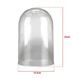 Glass Lamp Shade 23 Cm Height X 14.5 Cm Diameter Clear E27 Replacement For Ceiling Pendant And Table Lamp Vintage Modern - thumbnail 2