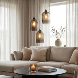 Glass Lamp Shade 23 Cm Height X 14.5 Cm Diameter Clear E27 Replacement For Ceiling Pendant And Table Lamp Vintage Modern - thumbnail 5