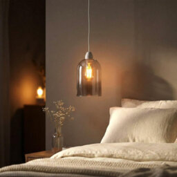 Glass Lamp Shade 23 Cm Height X 14.5 Cm Diameter Clear E27 Replacement For Ceiling Pendant And Table Lamp Vintage Modern - thumbnail 6